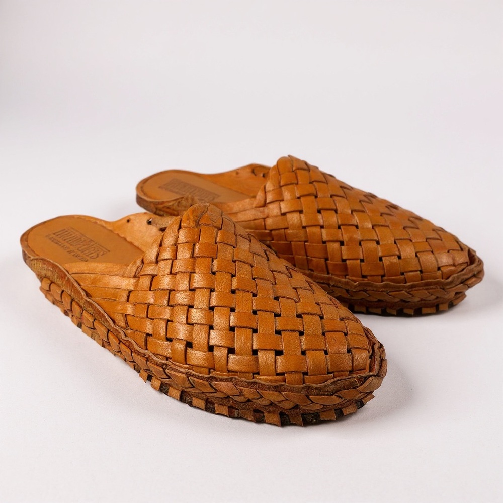 Mohinders Elegant Handwoven Leather Mule Slide Slip